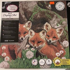 Fox Cubs Diamond Art Kit - 30 x 30 cm